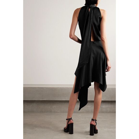 STELLA MCCARTNEY Cutout asymmetric seersucker halterneck mini dress - Picture 2 of 10